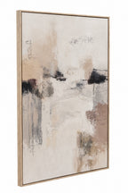 Cuadro Bruma diseño I, abstracto con trazos oscuros sobre fondo claro