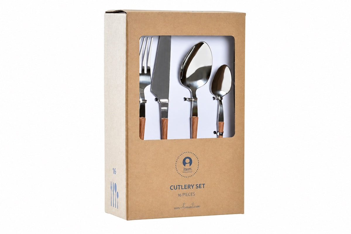 Caja de presentación de la Cubertería Savia
