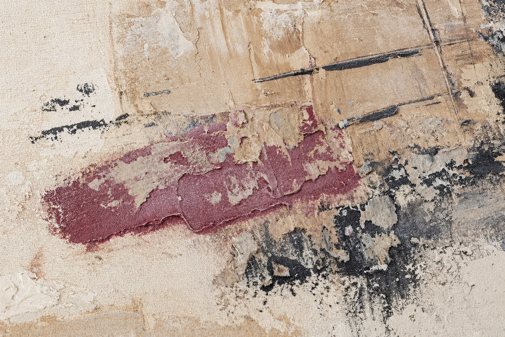 Detalle de los trazos y la textura del Cuadro Bruma