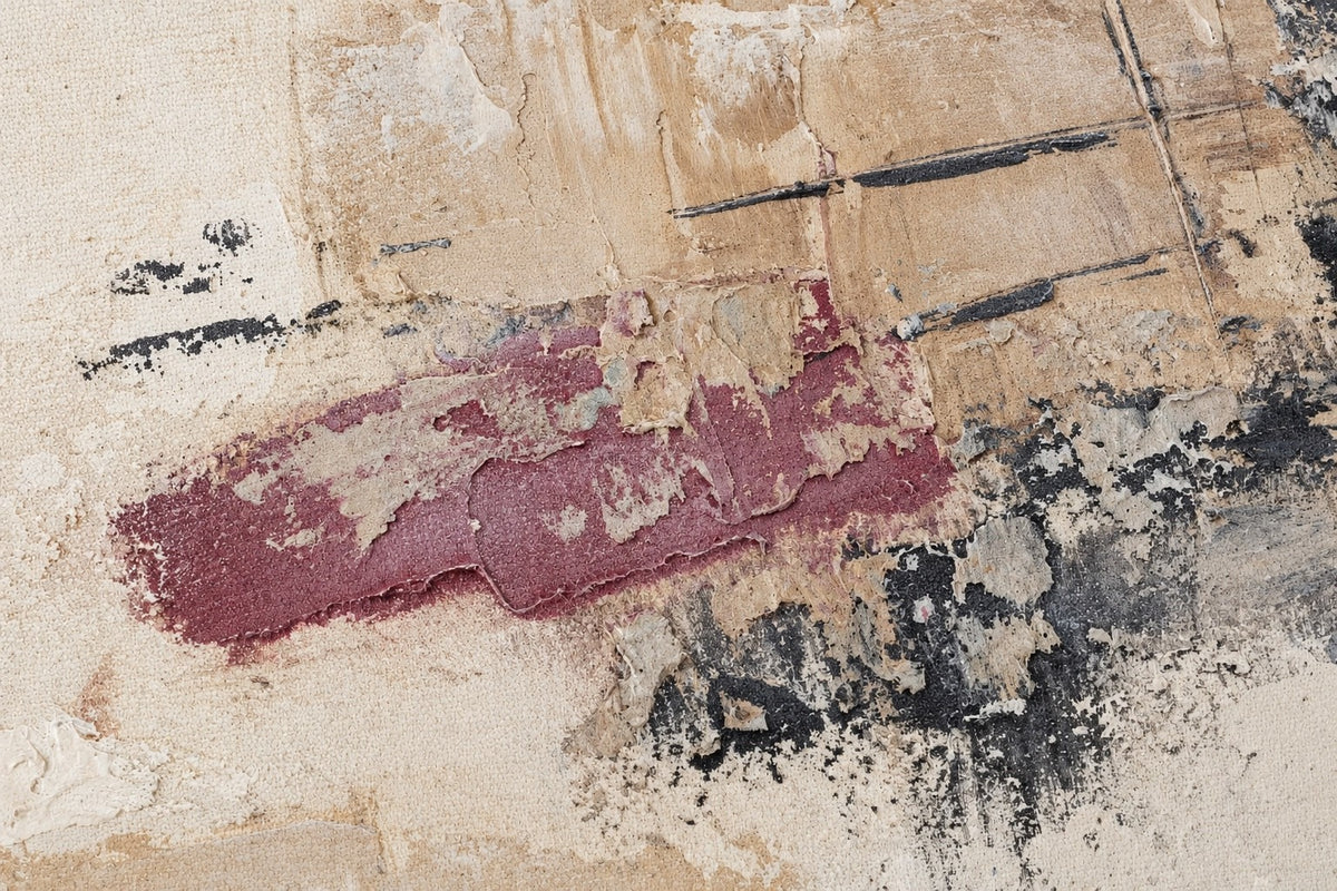 Detalle de los trazos y la textura del Cuadro Bruma