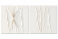 Set de dos cuadros Marfil con relieve en tono marfil