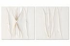 Set de dos cuadros Marfil con relieve en tono marfil
