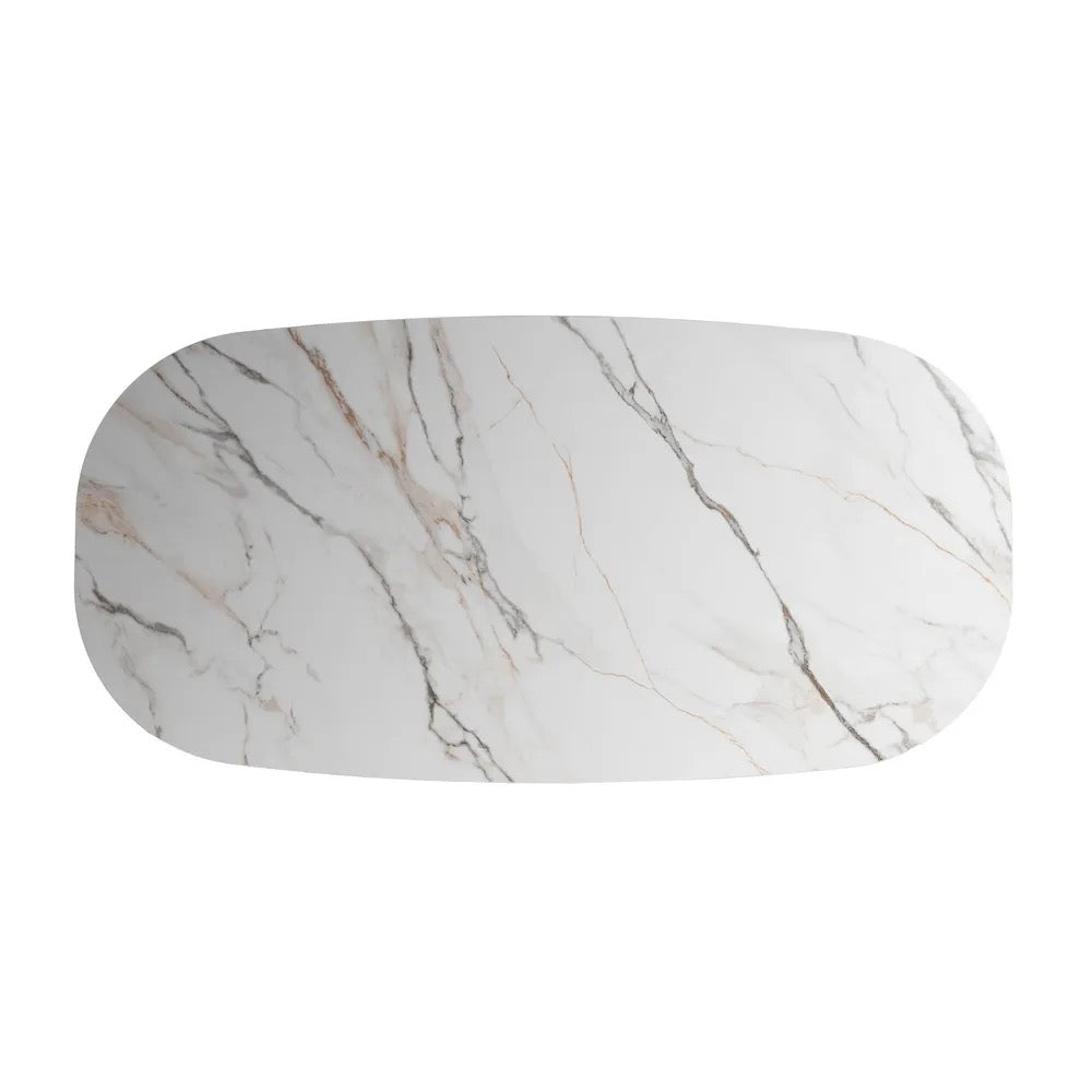 Mesa Comedor Milano Blanco-Marrón DM-Cerámica