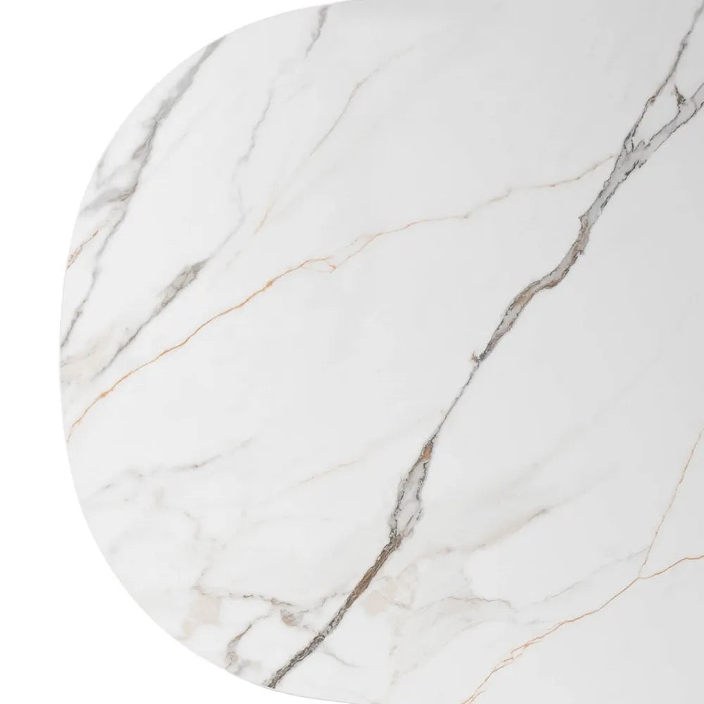 Mesa Comedor Milano Blanco-Marrón DM-Cerámica