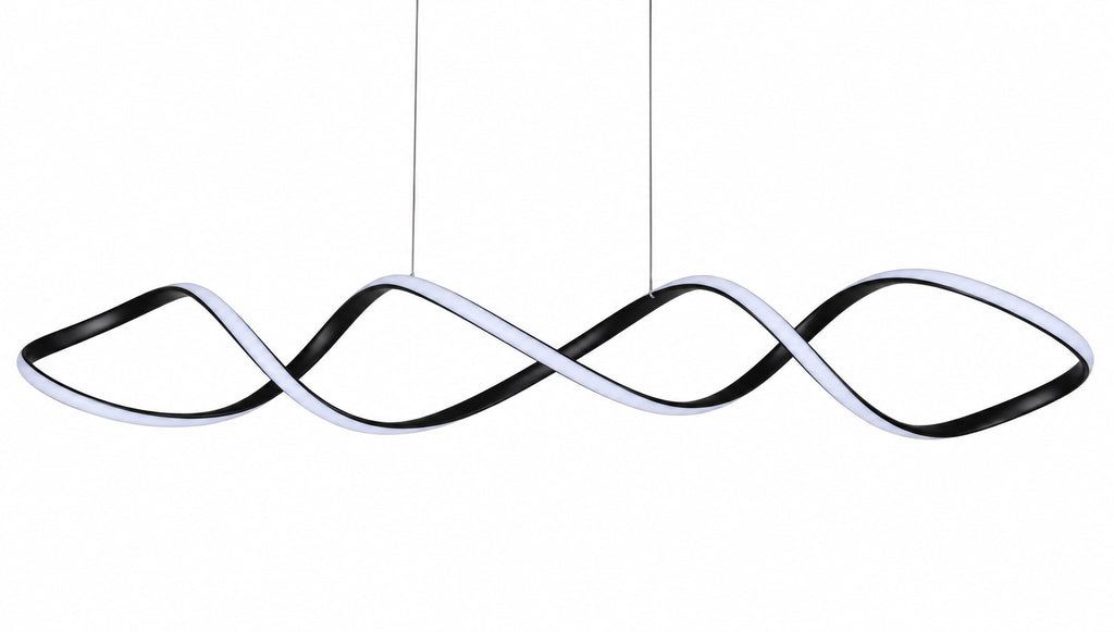 Lámpara Zelia, espiral de aluminio con luz LED
