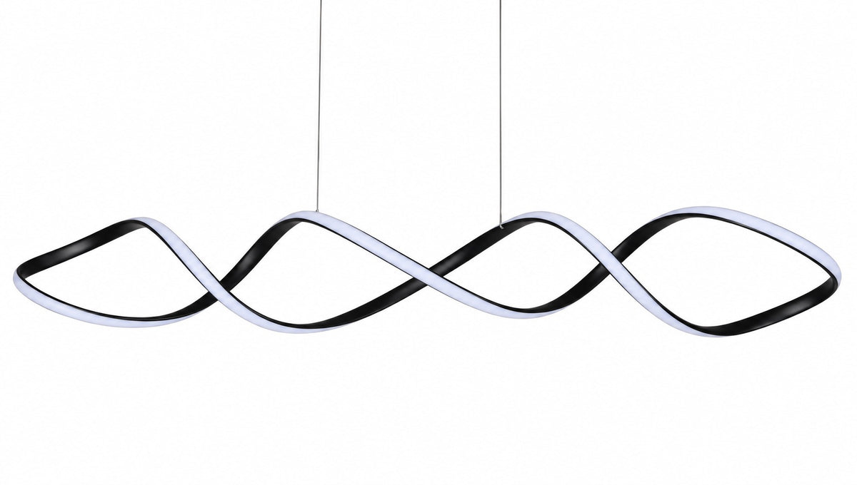 Lámpara Zelia, espiral de aluminio con luz LED