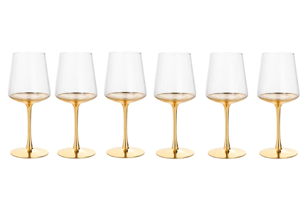 Copas de Vino Golden, set de 6