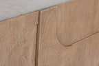 Detalle del relieve tallado de las puertas del Buffet Arles