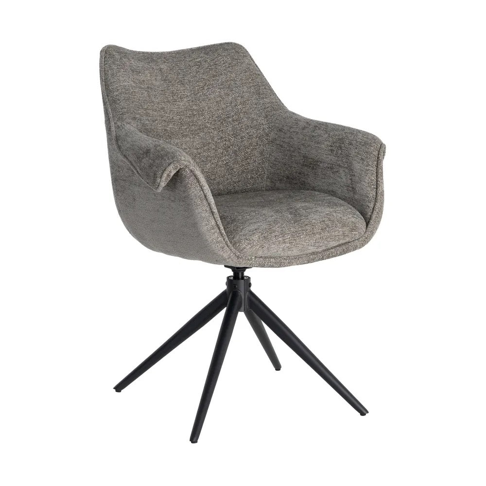 Silla Amara gris vista en tres cuartos