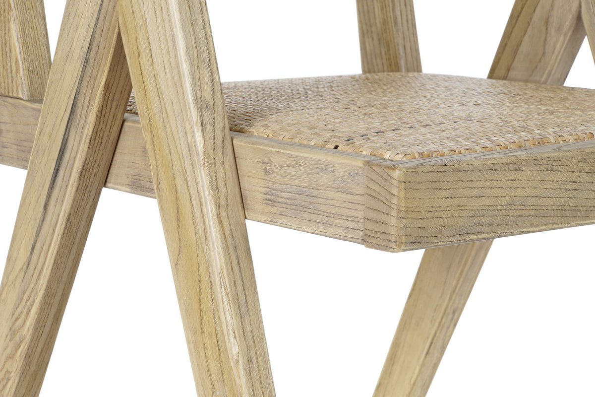 Patas en V de madera de olmo de la silla Los Ángeles