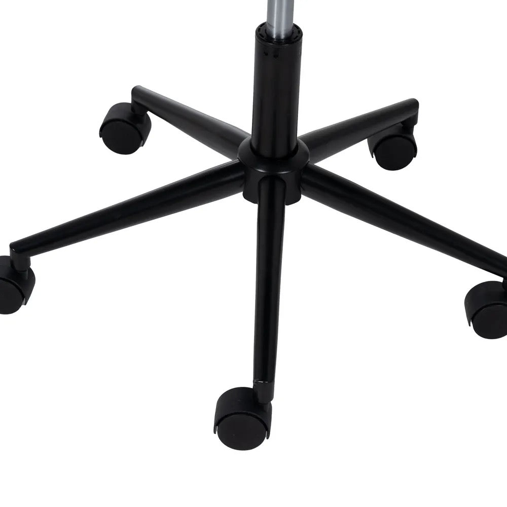 Black five-castor swivel base