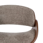 Seat and back upholstered in beige fabric