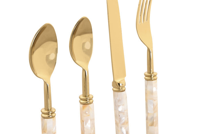 Cuberteria Jaipur Set 16 INOX Nacar
