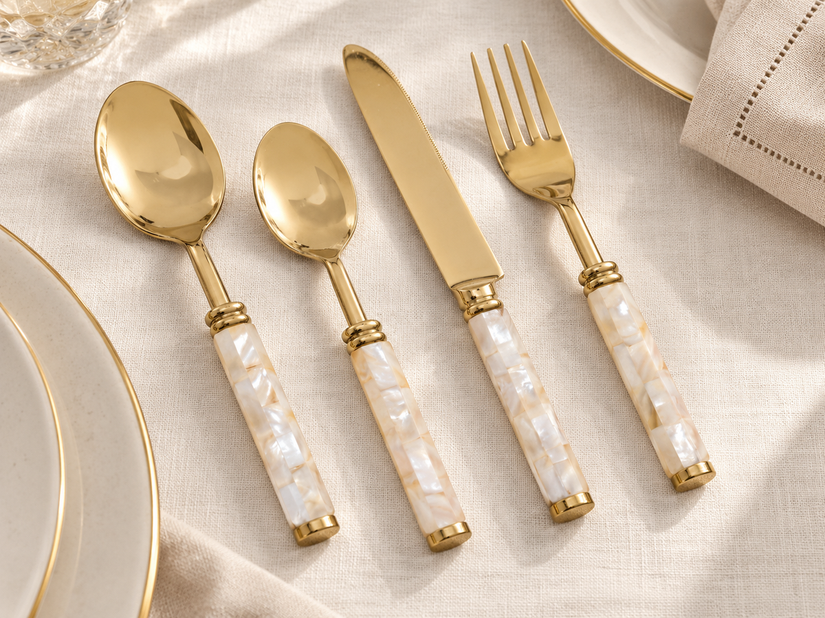 Cuberteria Jaipur Set 16 INOX Nacar